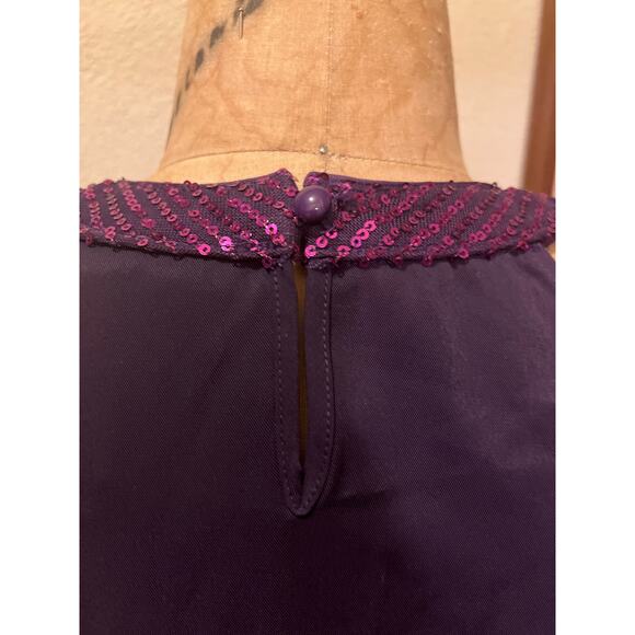 Grace Karin Sleeveless Sequin Halter Top Purple NWT Size S - Picture 7 of 9
